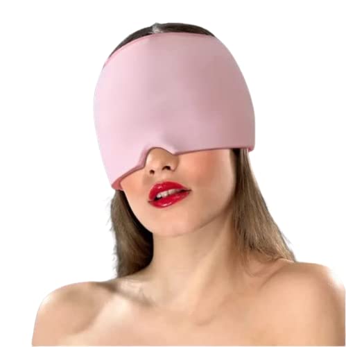 PVC Cold Therapy Headache Relief Cap with Ice Pack Mask for Migraine,,  Medium